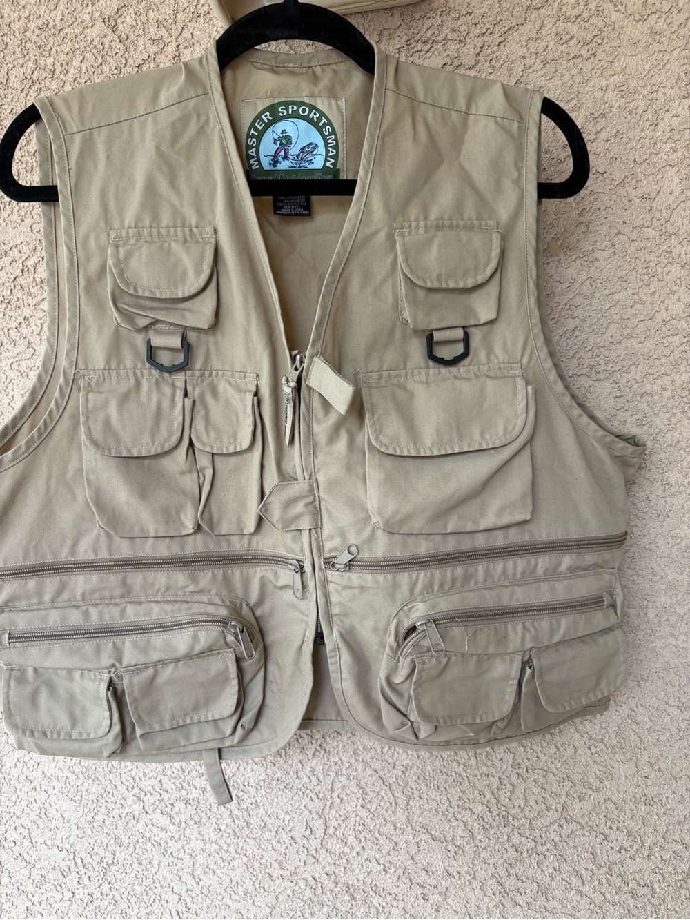 Master Sportsman Rugged Outdoor Gear Fly Fishing Utility Vest - Khaki